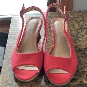 Summer slingback espadrille wedge